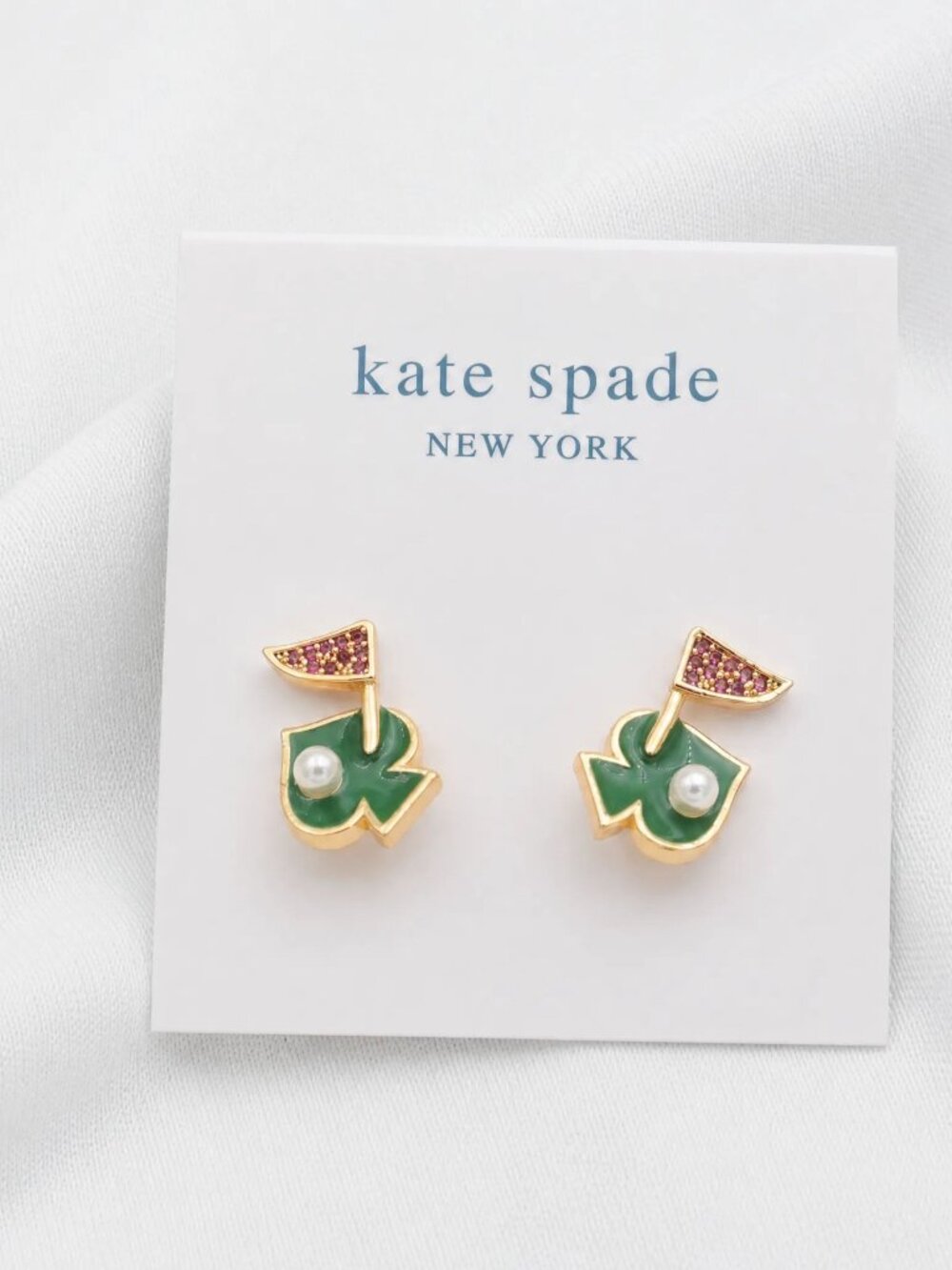 Kate Spade Hole One Multi Gold Stud Earrings | NEW